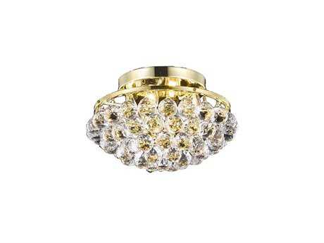 Elegant Lighting Corona Chrome Clear Crystal Bowl Flush Mount