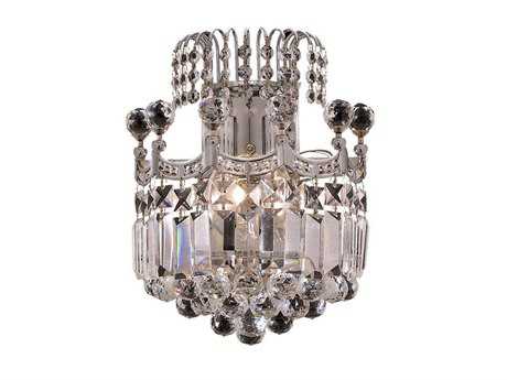 Elegant Lighting Corona Chrome Crystal Wall Sconce