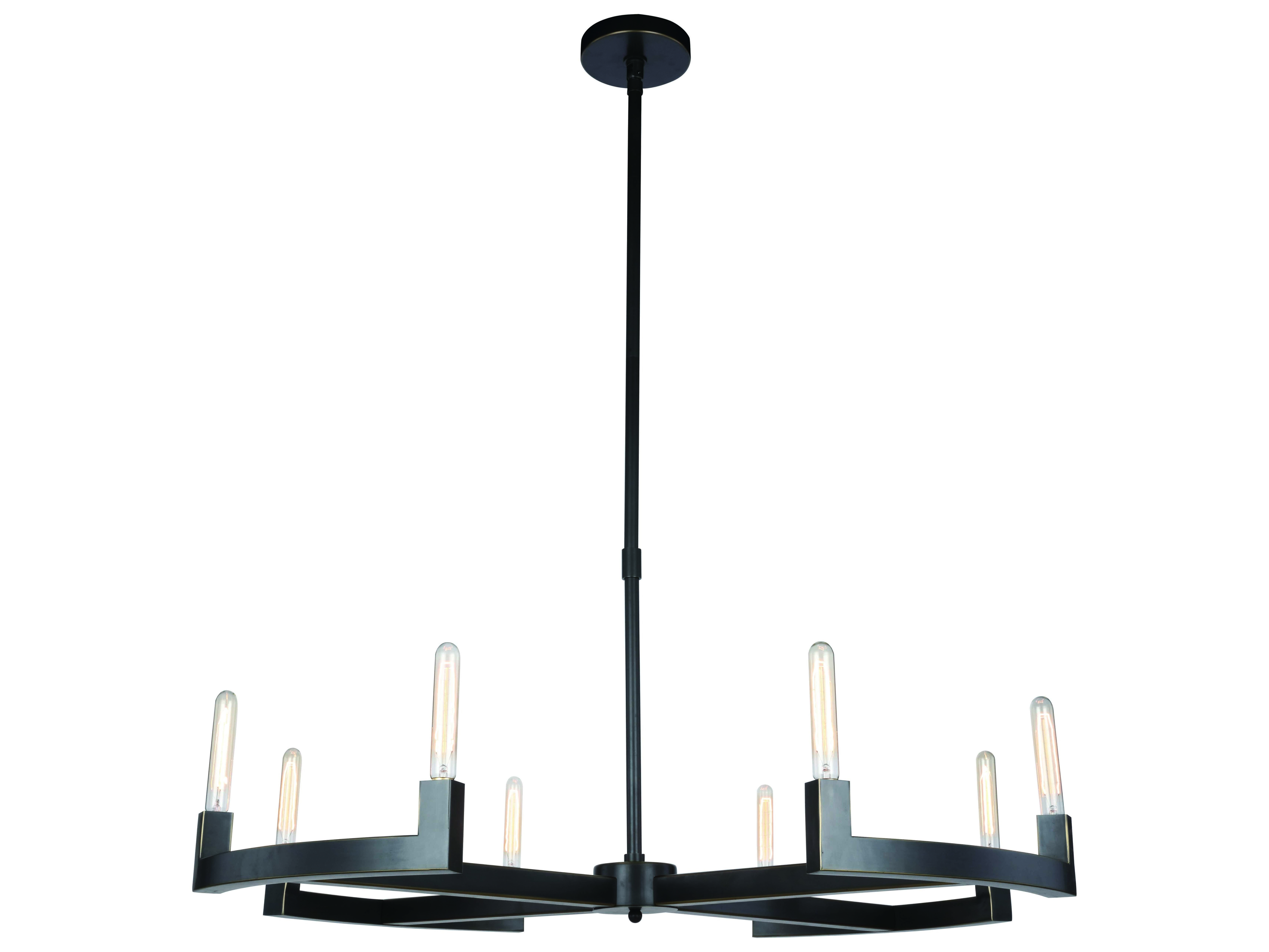 Elegant Lighting Corsica Bronze EightLight 48'' Wide Pendant Light