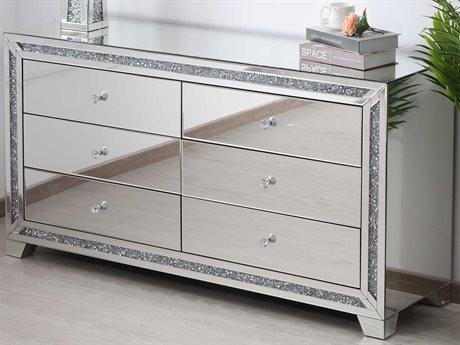 modern elegant lighting clear console table dresser double rectangular mirror