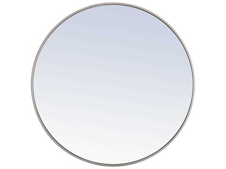 Elegant Lighting Eternity Silver Round Wall Mirror