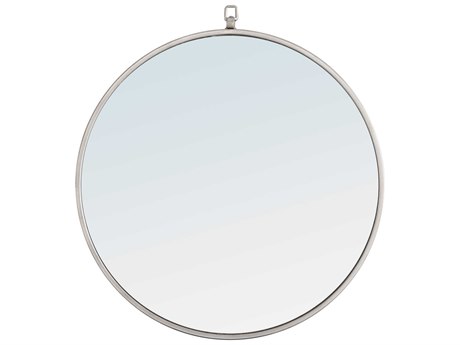 Elegant Lighting Eternity Silver Round Wall Mirror