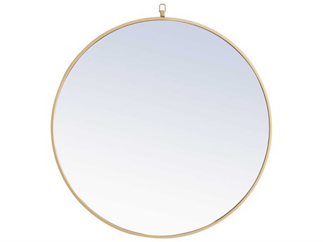 Elegant Lighting Eternity Brass Round Wall Mirror