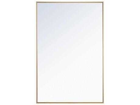 Elegant Lighting Eternity Brass Rectangular Wall Mirror