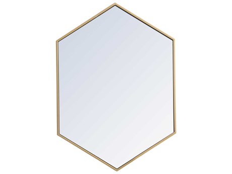 Elegant Lighting Eternity Silver Hexagon Wall Mirror