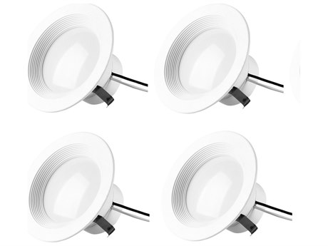 Elegant Lighting Gaige Matte White LED Round Recessed Light