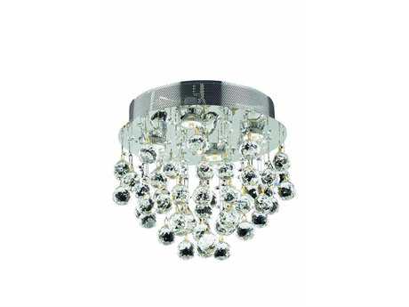 Elegant Lighting Galaxy Chrome Crystal Flush Mount