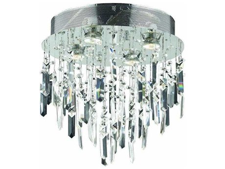 Elegant Lighting Galaxy Chrome Clear Crystal Flush Mount