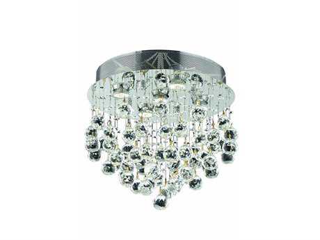 Elegant Lighting Galaxy Chrome Clear Crystal Flush Mount