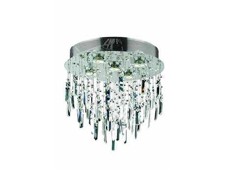 Elegant Lighting Galaxy Chrome Clear Crystal Flush Mount