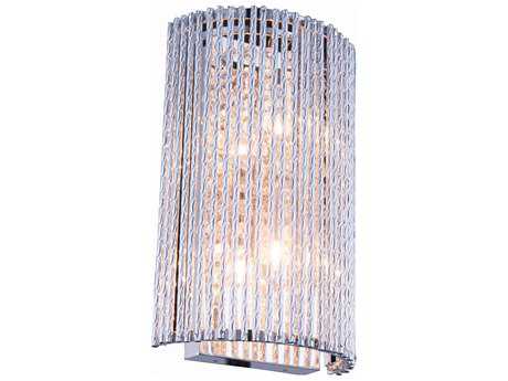 Elegant Lighting Influx Chrome Crystal Wall Sconce