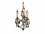 Elegant Lighting Lille Royal Cut Pewter & Golden Teak Three-Light 10'' Wide Mini Chandelier  EG9103D10PWGT