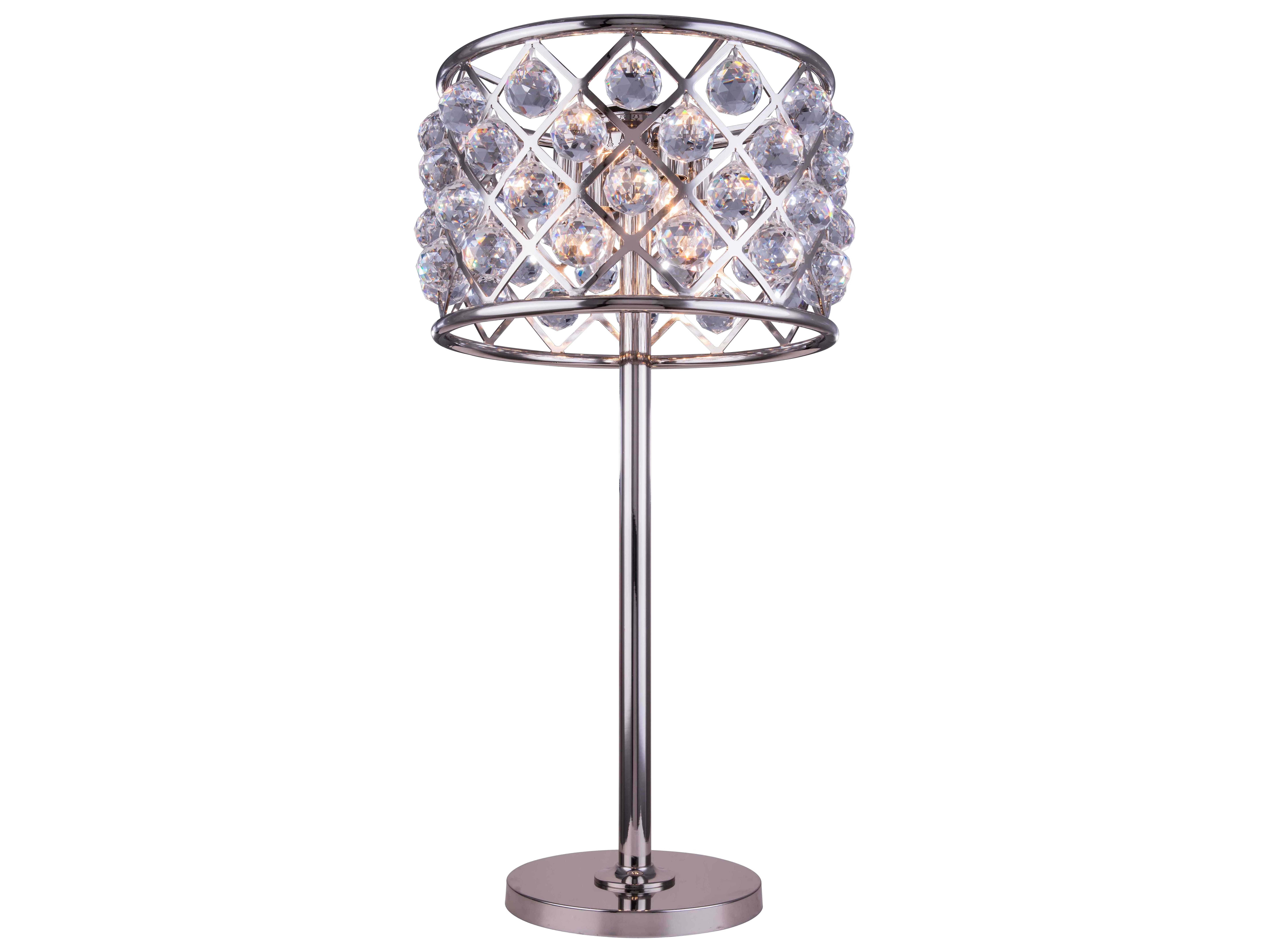 Elegant Lighting Madison Polished Nickel & Clear Crystal ThreeLights