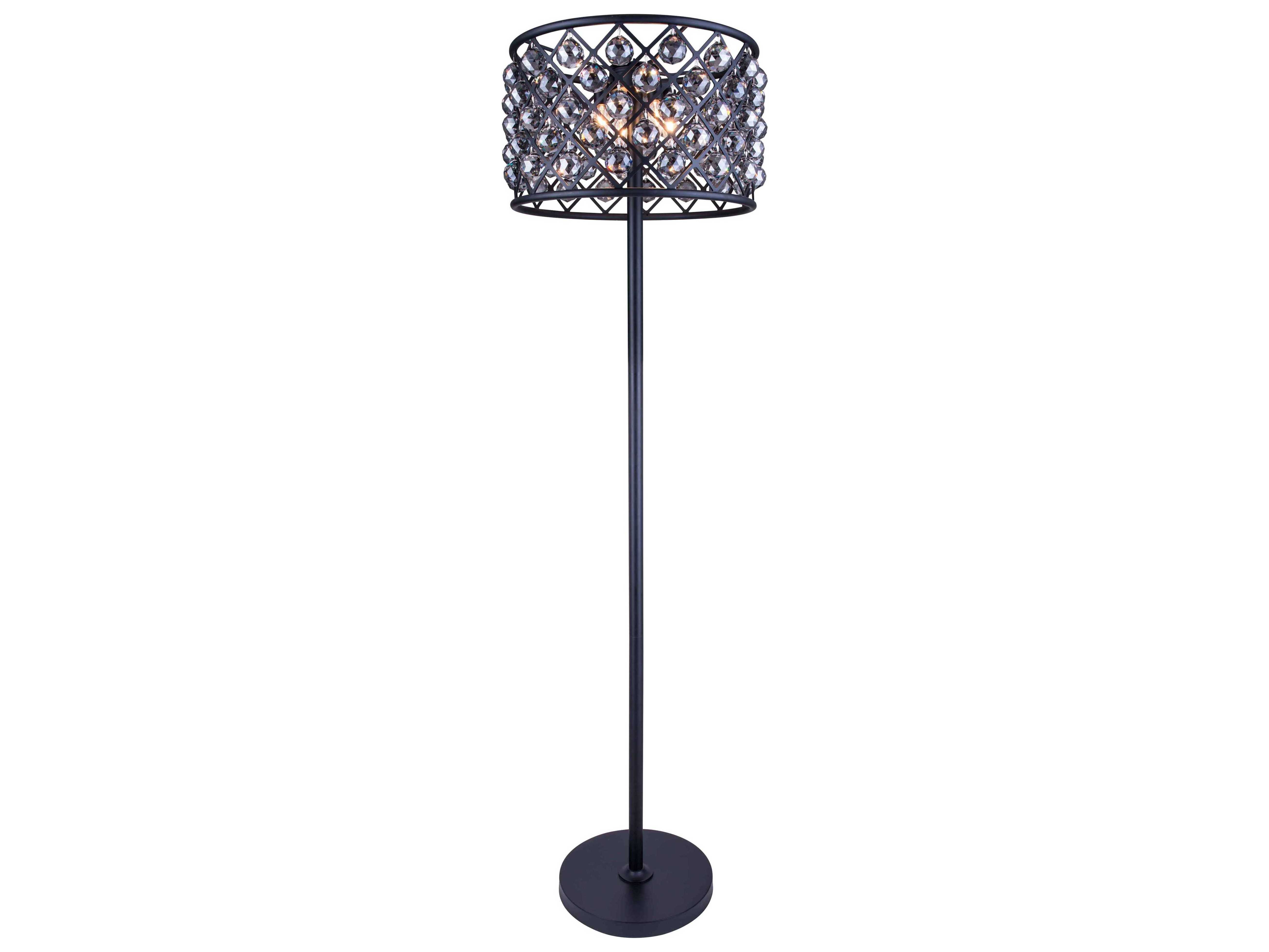 Elegant Lighting Madison Mocha Brown & Silver Shade Crystal FourLights