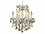 Elegant Lighting Maria Theresa Royal Cut Gold & Golden Teak Six-Light 20'' Wide Chandelier  EG2800D20GGT