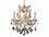 Elegant Lighting Maria Theresa Royal Cut Gold & Golden Teak Six-Light 20'' Wide Chandelier  EG2800D20GGT