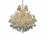 Elegant Lighting Maria Theresa Royal Cut Chrome & Golden Teak 24-Light 36'' Wide Chandelier  EG2800D36CGT