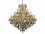 Elegant Lighting Maria Theresa Royal Cut Chrome & Golden Teak 37-Light 44'' Wide Grand Chandelier  EG2800G44CGT