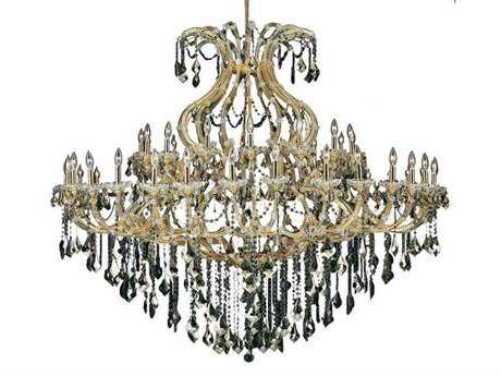 Elegant Lighting Maria Theresa 49-Light Gold Crystal Candelabra Tiered Chandelier