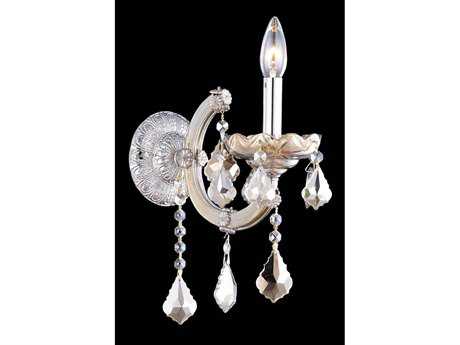 Elegant Lighting Maria Theresa Golden Teak Crystal Wall Sconce