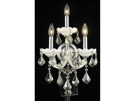 Elegant Lighting Maria Theresa White Gold Crystal Wall Sconce
