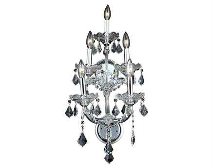 Elegant Lighting Maria Theresa Chrome Clear Crystal Wall Sconce