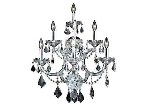 Elegant Lighting Maria Theresa Chrome Clear Crystal Wall Sconce