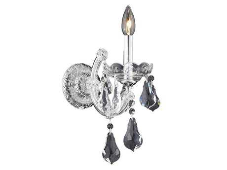 Elegant Lighting Maria Theresa Chrome Clear Crystal Wall Sconce