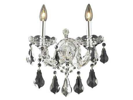 Elegant Lighting Maria Theresa Chrome Clear Crystal Wall Sconce