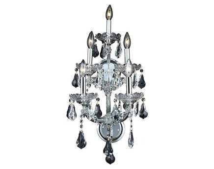 Elegant Lighting Maria Theresa Chrome Clear Crystal Wall Sconce