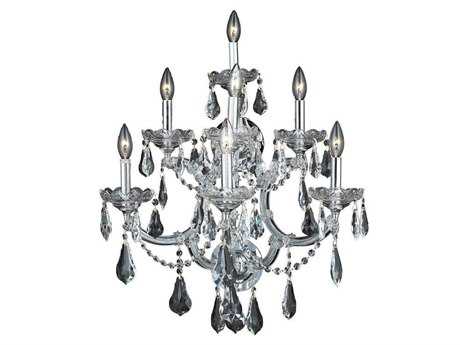 Elegant Lighting Maria Theresa Chrome Clear Crystal Wall Sconce