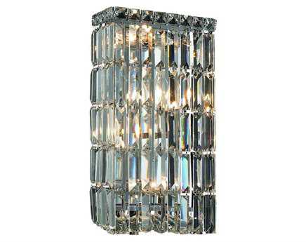 Elegant Lighting Maxime Chrome Clear Crystal Wall Sconce
