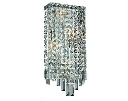 Elegant Lighting Maxime Chrome Clear Crystal Wall Sconce