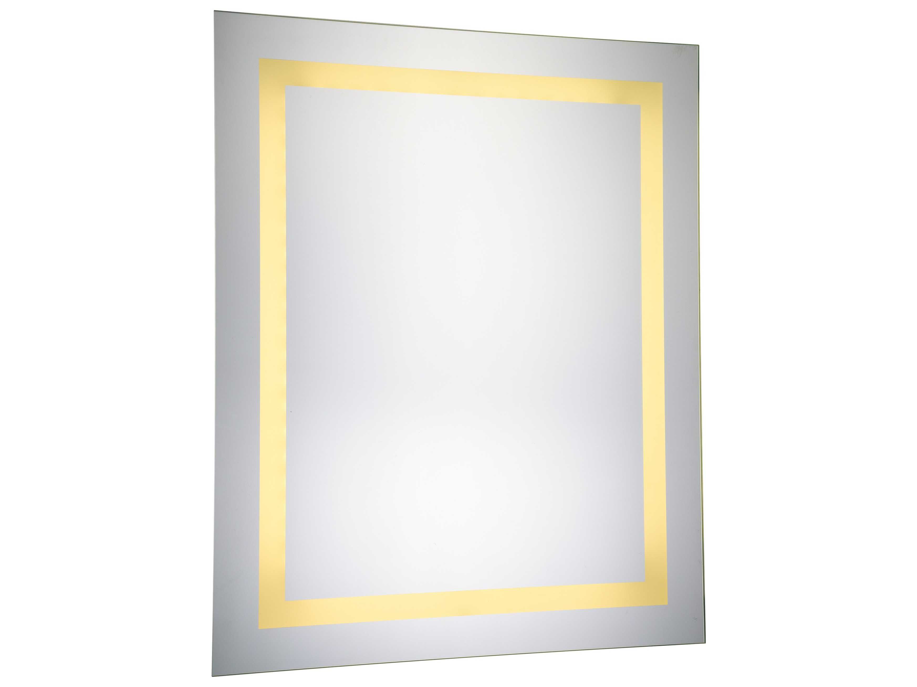 Elegant Lighting Nova Glossy White 24'' W x 30''H 3000K LED Rectangular