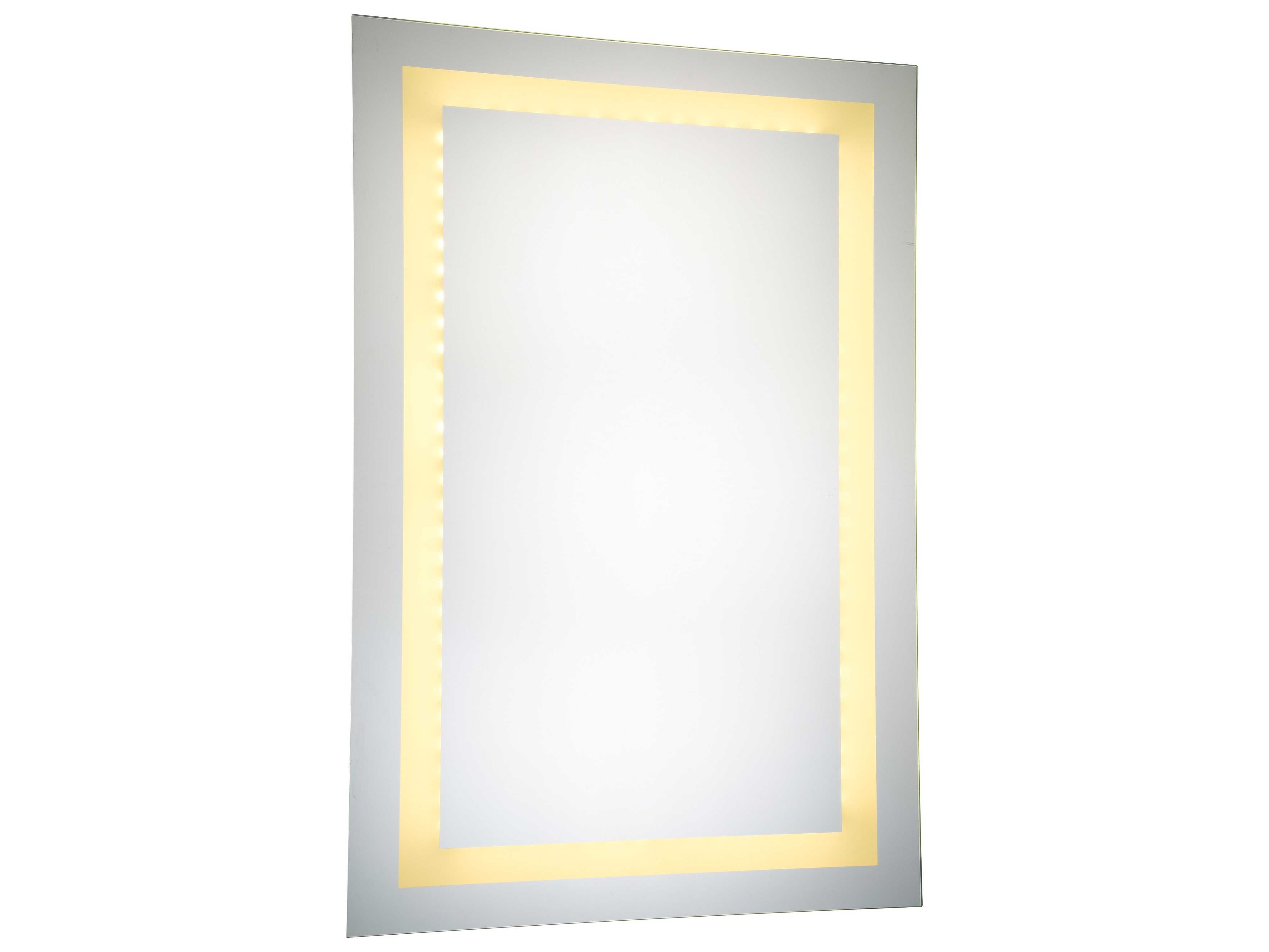 Elegant Lighting Nova Glossy White 24''W x 40''H 3000K LED Rectangular