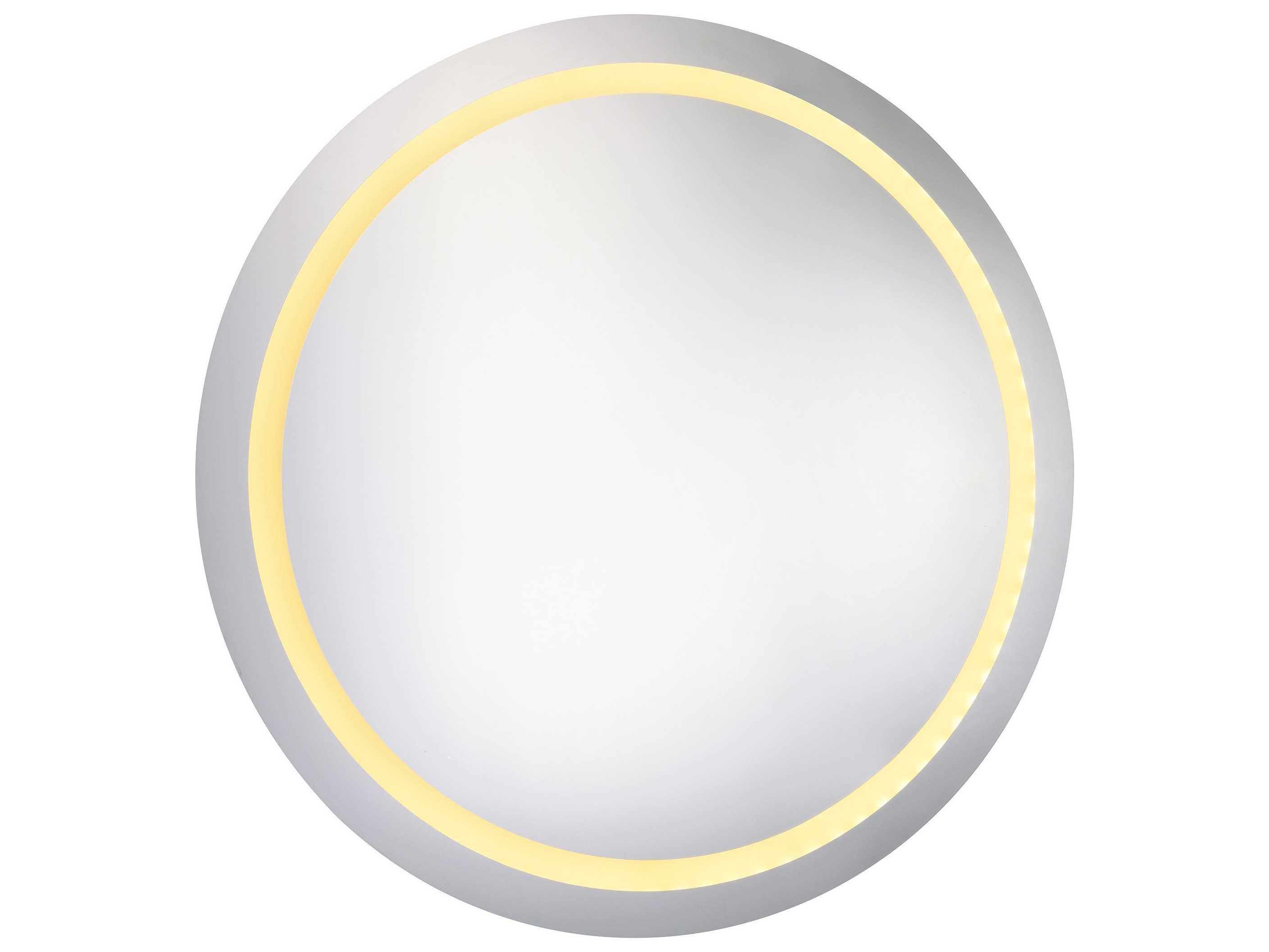 Elegant Lighting Nova Glossy White 36'' Wide 3000K LED Round Wall