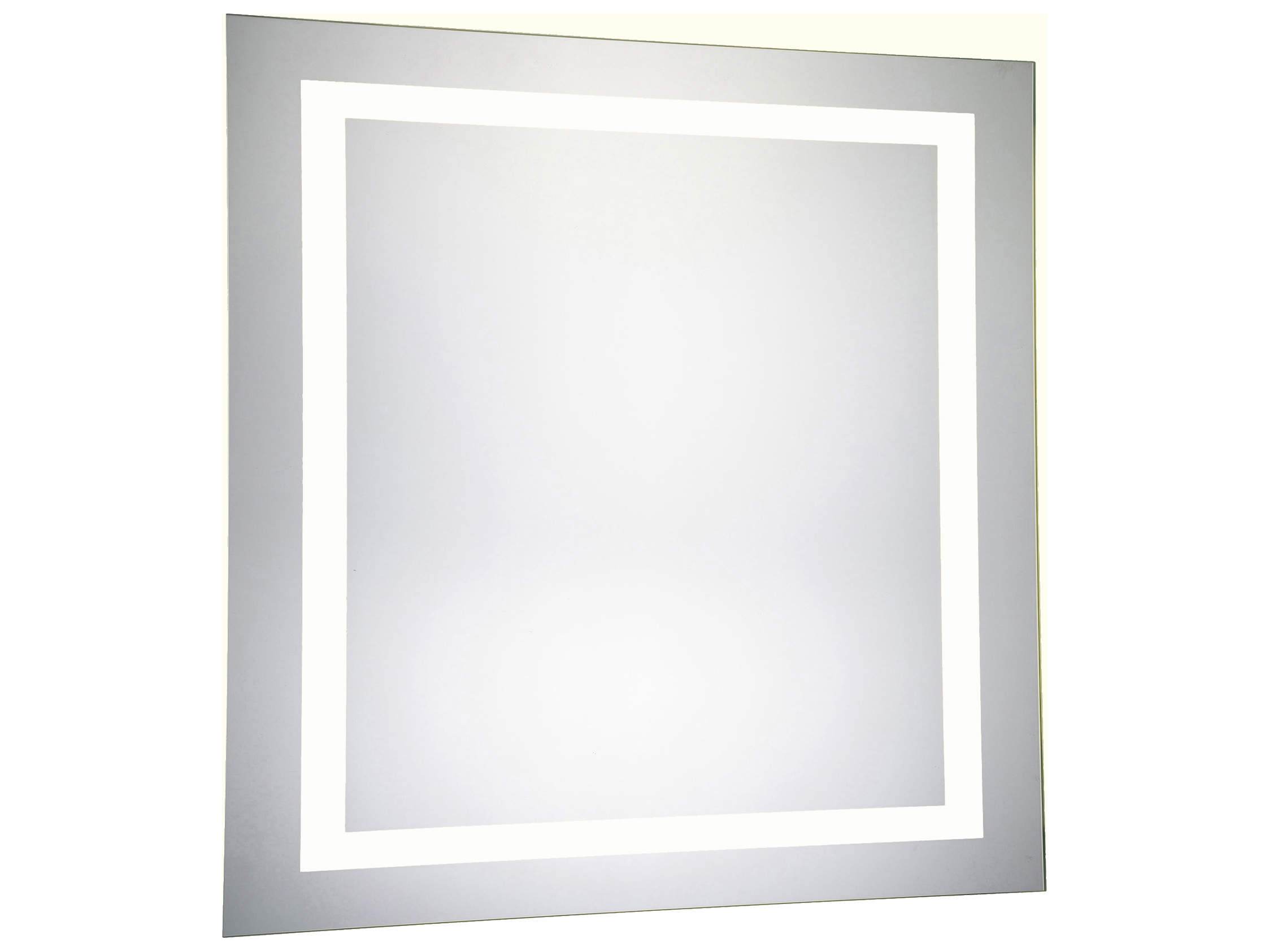 Elegant Lighting Nova Glossy White 36'' Wide Square LED Wall Mirror