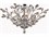 Elegant Lighting Orchid Royal Cut Dark Bronze & Crystal Six-Light 27'' Wide Semi-Flush Mount Light  EG2011F27DB