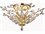 Elegant Lighting Orchid Royal Cut Dark Bronze & Crystal Six-Light 27'' Wide Semi-Flush Mount Light  EG2011F27DB