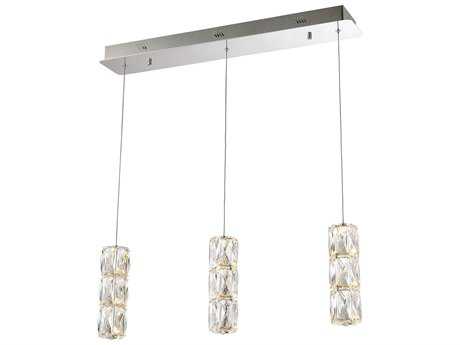 Elegant Lighting Polaris 3-Light Chrome Island Pendant