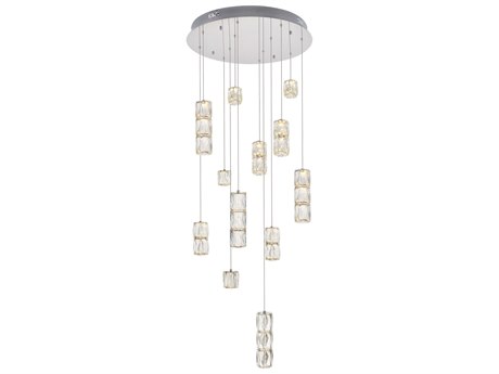 Elegant Lighting Polaris 12-Light Chrome Pendant