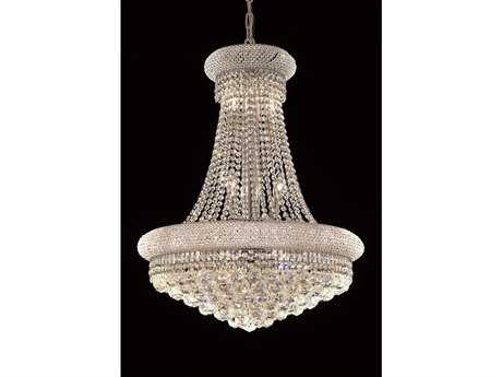 Elegant Lighting Primo 14-Light Chrome Clear Crystal Empire Tiered Chandelier