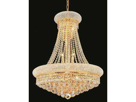Elegant Lighting Primo 14-Light Gold Clear Crystal Empire Tiered Chandelier