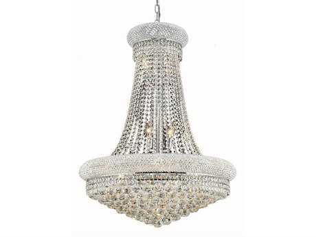 Elegant Lighting Primo 14-Light Chrome Clear Crystal Empire Tiered Chandelier