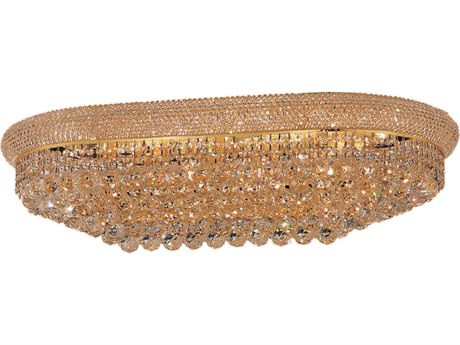 Elegant Lighting Primo Gold Clear Crystal Dome Flush Mount