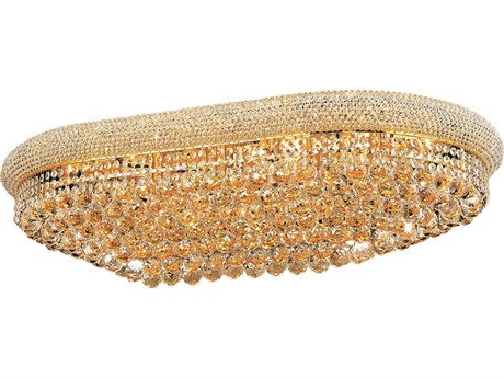 Elegant Lighting Primo Gold Clear Crystal Dome Flush Mount