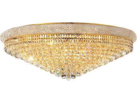 Elegant Lighting Primo Gold Clear Crystal Bowl Flush Mount
