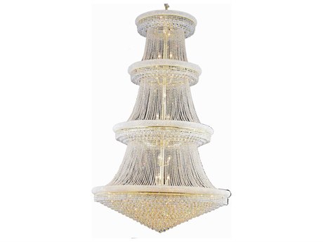 Elegant Lighting Primo 56-Light Gold Clear Crystal Empire Tiered Chandelier