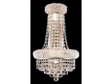 Elegant Lighting Primo Chrome Clear Crystal Wall Sconce