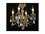 Elegant Lighting Rosalia Royal Cut Pewter & Golden Teak Four-Light 17'' Wide Semi-Flush Mount Light  EG9204F17PWGT